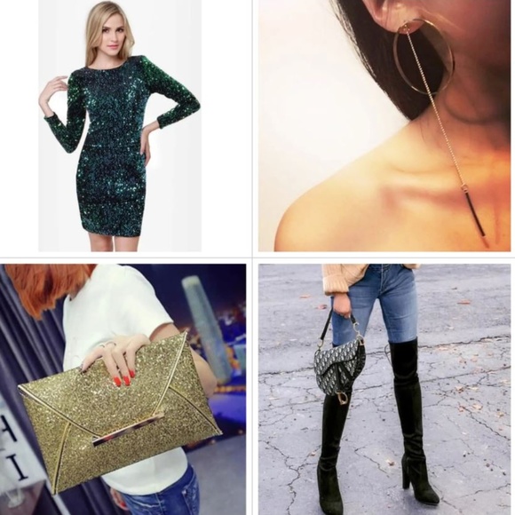 BACK IN STOCK! Bling Gold Evening Clutch Handbag - Picture 4 of 8